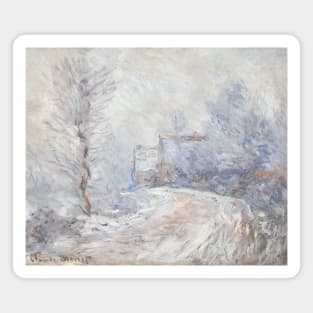 L'entree de Giverny Sous la Neige by Claude Monet Magnet